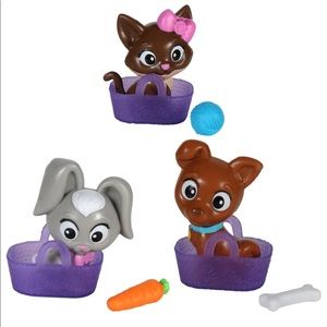 Barbie Pets Set of 3 Bunny, Dog, Kitty With Accessories By Mattel